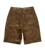 Bottega Desires Brown Leather Shorts