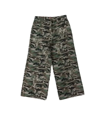 Bottega Desires Holy Grail Camo Denim Pants