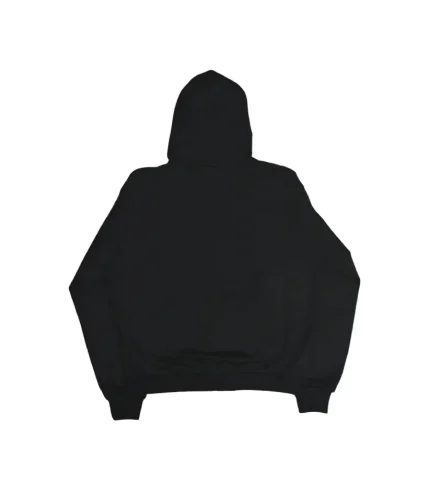 Bottega Desires Logo Patch Full Zip Hoodie Black